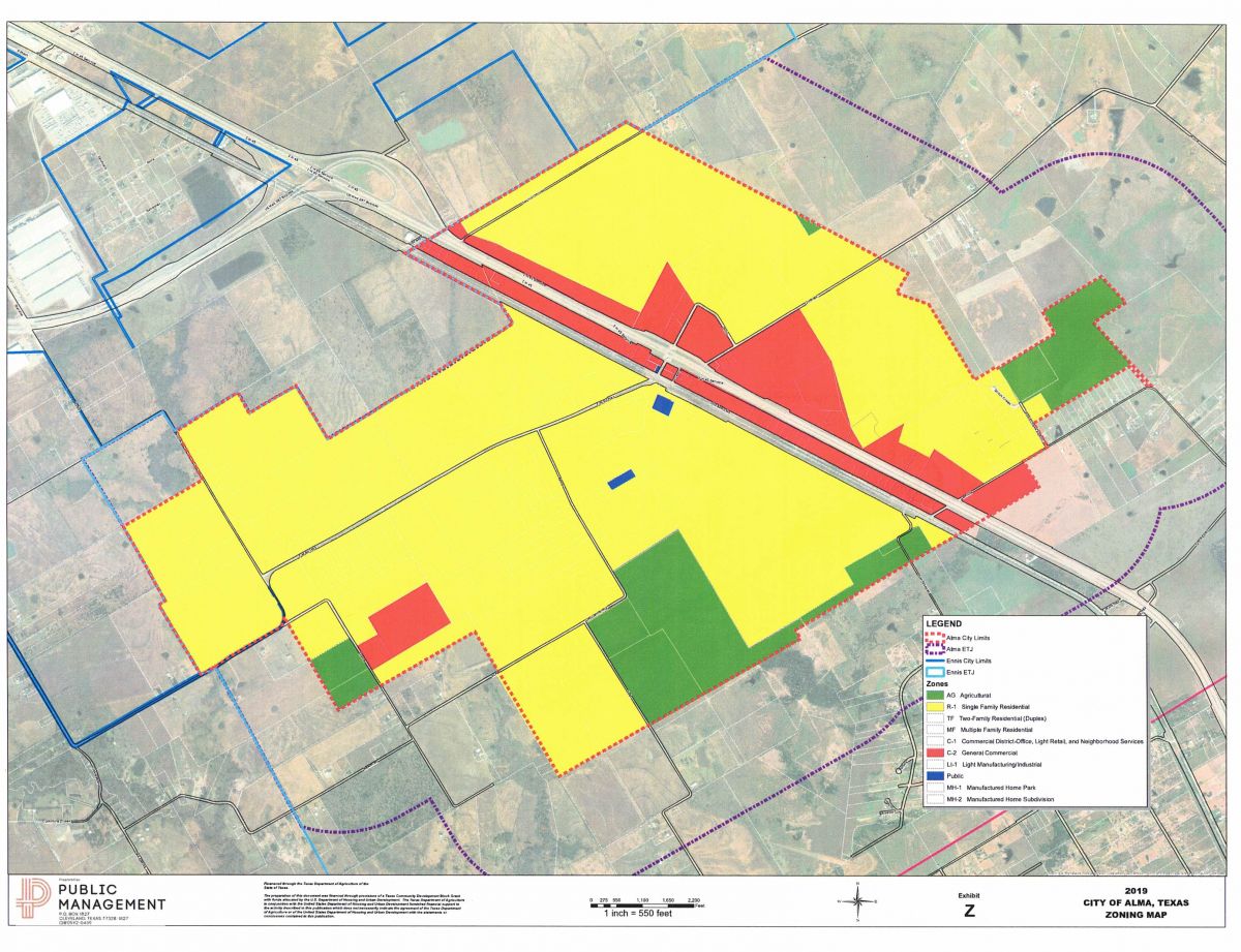 Alma Zoning Map